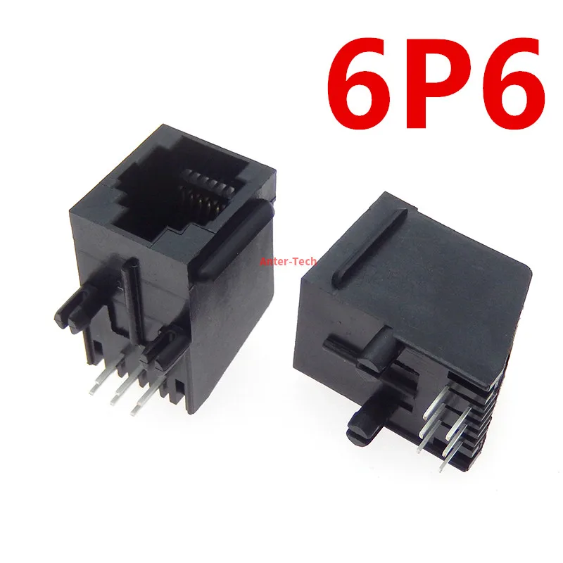 5 шт. RJ11 RJ12 телефонный разъем Curve Pin 5722 57-4P4C 6P6C 6P4C 8P8C гнездовой разъем печатной платы 4-контактный 6-контактный 8-контактный разъем печатной платы
