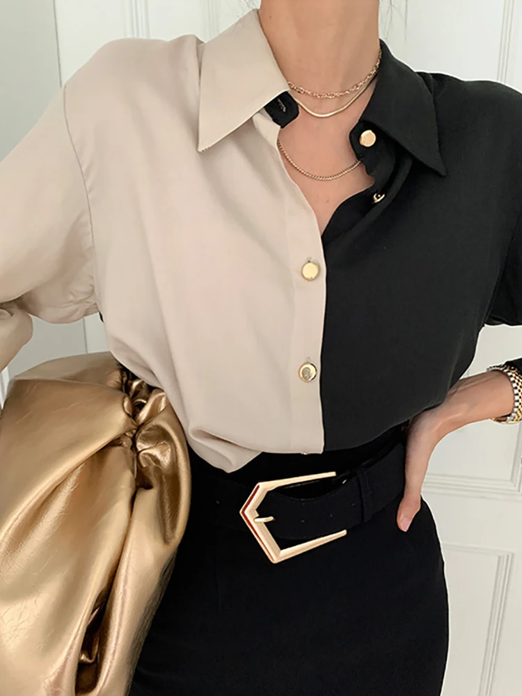 Купи Anbenser Women Blouse Puff Sleeve 2022 New Spring Office Lady Button Turn Down Collar Shirts for Women Plus Size Ladies Fashion за 1,418 рублей в магазине AliExpress