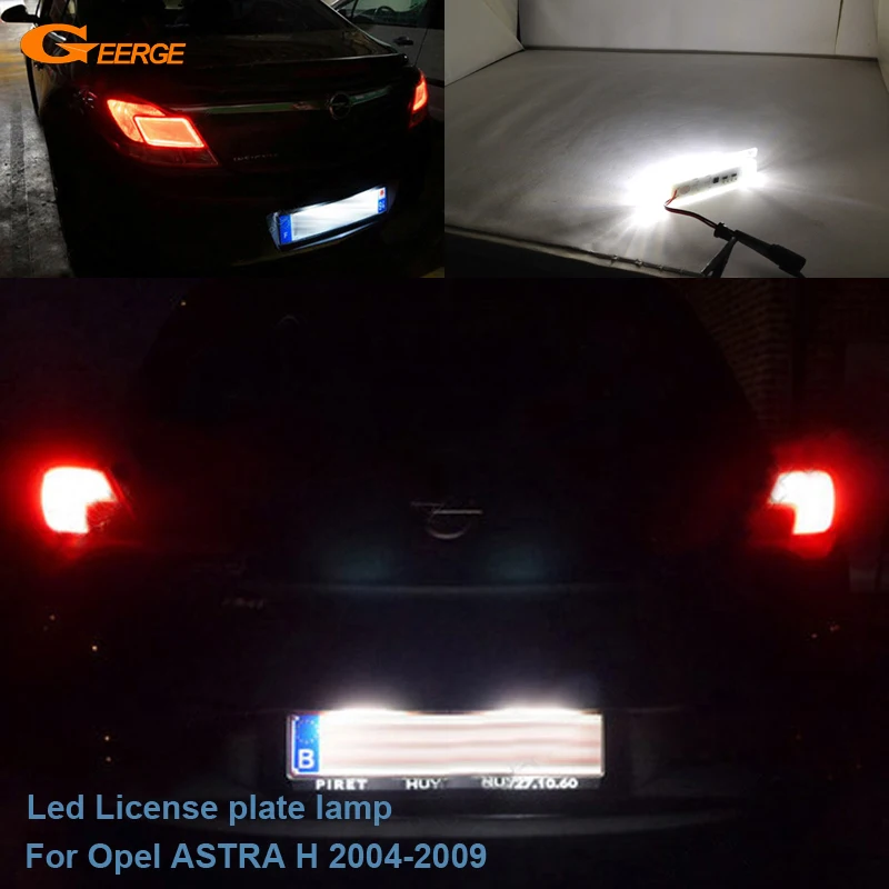 

For Opel Vauxhall ASTRA H 2004 2005 2006 2007 2008 2009 Ultra bright Led License plate lamp light No error car Accessories