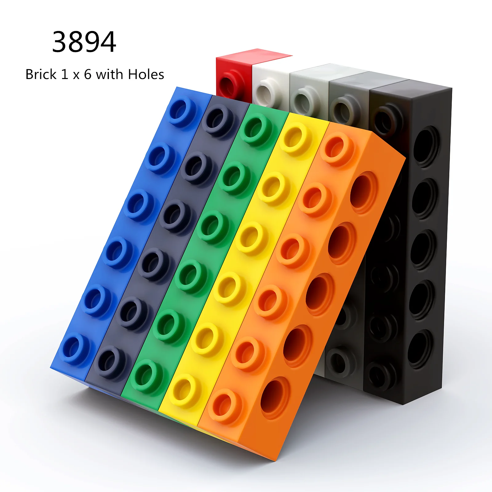 

Конструктор модульный из строительных блоков, 3894, 1x6, с отверстиями