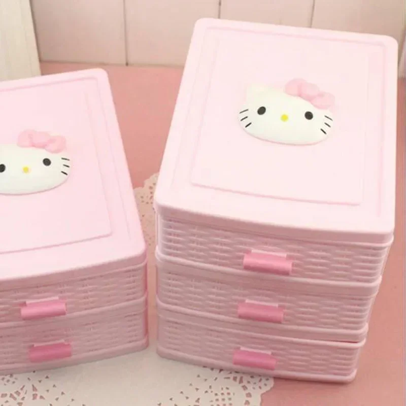 Sanrio Hello Kitty коробка для хранения милый аниме украшение рабочего стола ящик