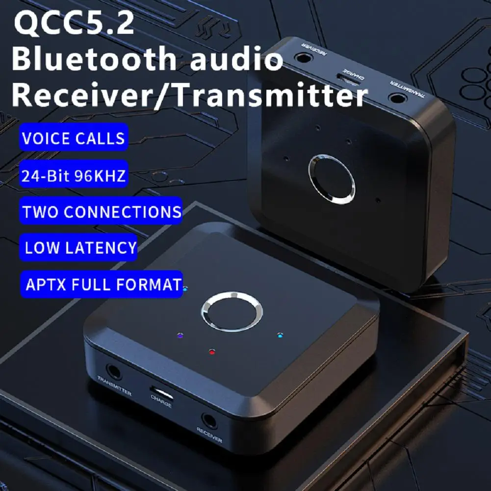 

Bluetooth 5.2 Transmitter Receiver Low Latency 3.5mm Aux Jack Optical Wireless Audio Adapter Aptx Tx11 For PC TV Car Speaker Pla