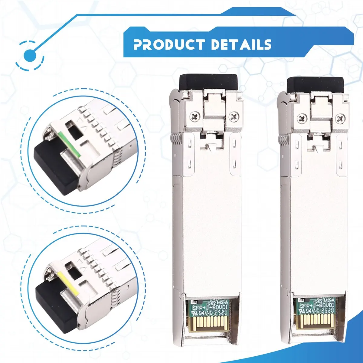 Фото Модуль оптоволоконный 10G BIDI LC SFP+ 1270/1330 нм, одномодовый, 20 км, для коммутаторов HORACO №4