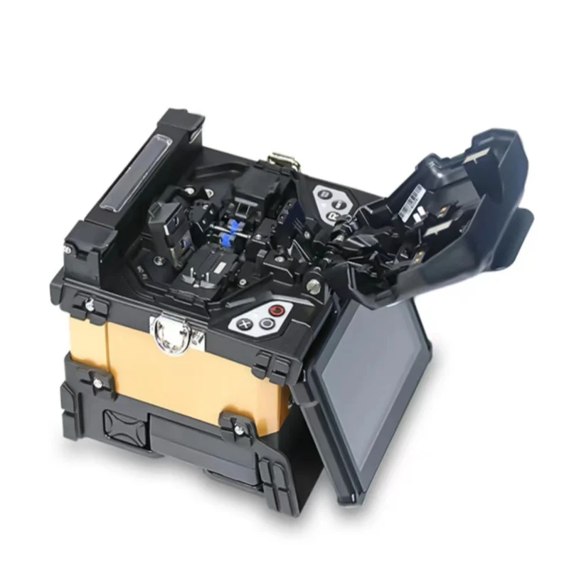 Fiber Fusion Splicer IFS-55 Monitoring Security Leather Wire Fusion Machine 3D Accurate Alignment 4 Motors 4.3 Inches