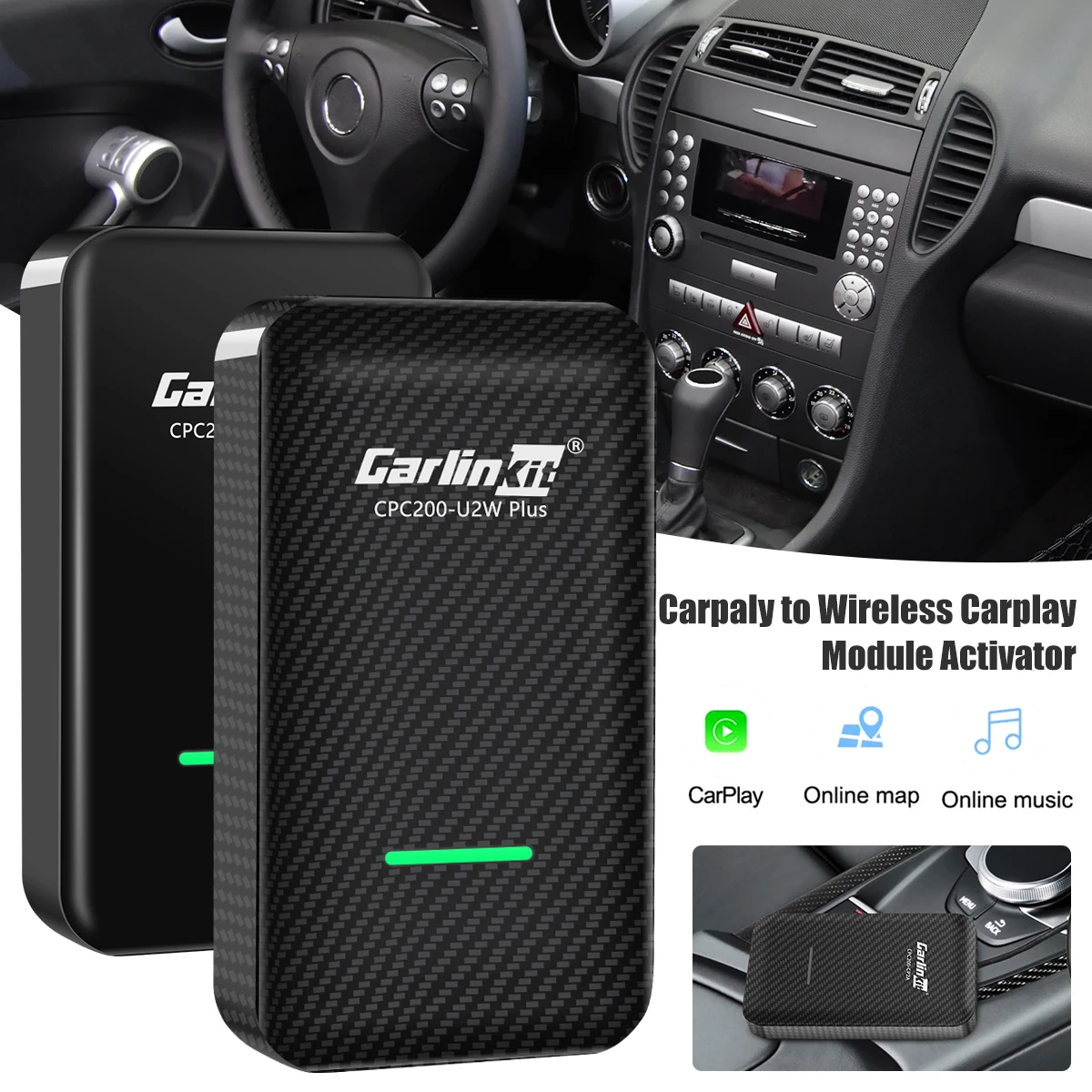 

2022 New Wireless CarPlay Adapter for Cars with Factory CarPlay Function 3.0 Wireless CarPlay Dongle Converter Auto Wired