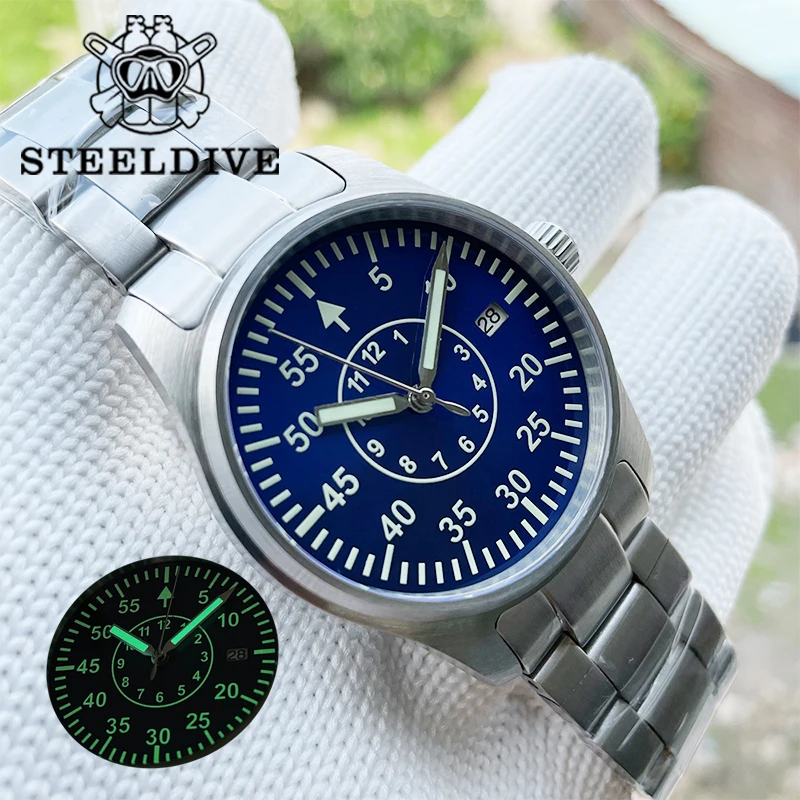 

STEELDIVE SD1940T Men's Dive Watch Sapphire Crystal NH35 200m Waterproof Watch C3 super Luminous Mechanical Men's Luxury Watch