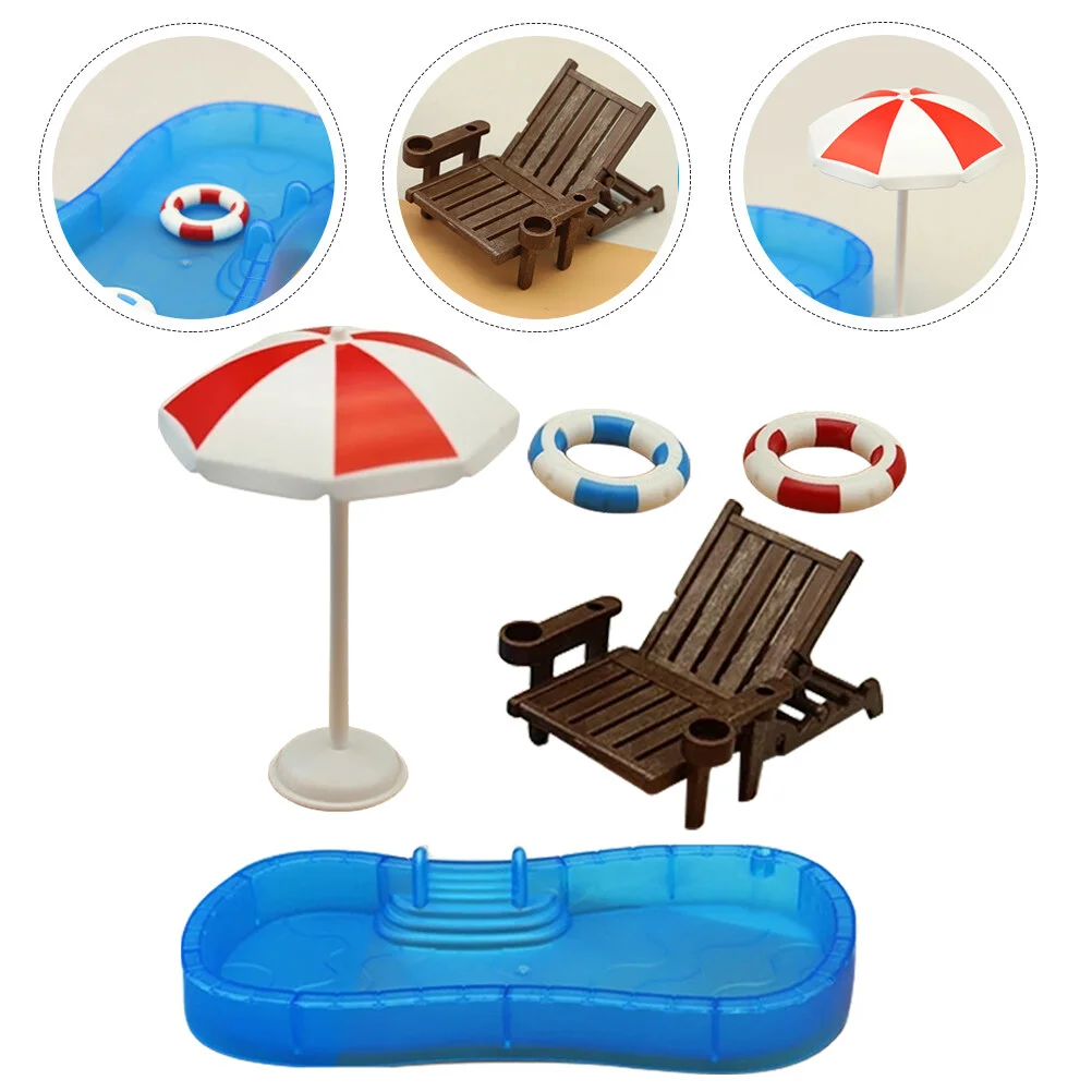

Furniture Set Miniature Accessories House Ornament Swimming Pool Kids Toy Model