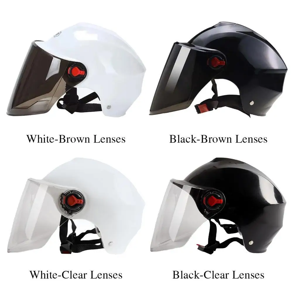 

Electric Scooter Helmet With Visor Summer Breathable Safety Moto Equipment Women Men Lightweight Moto Bike Safe Cap Accessories