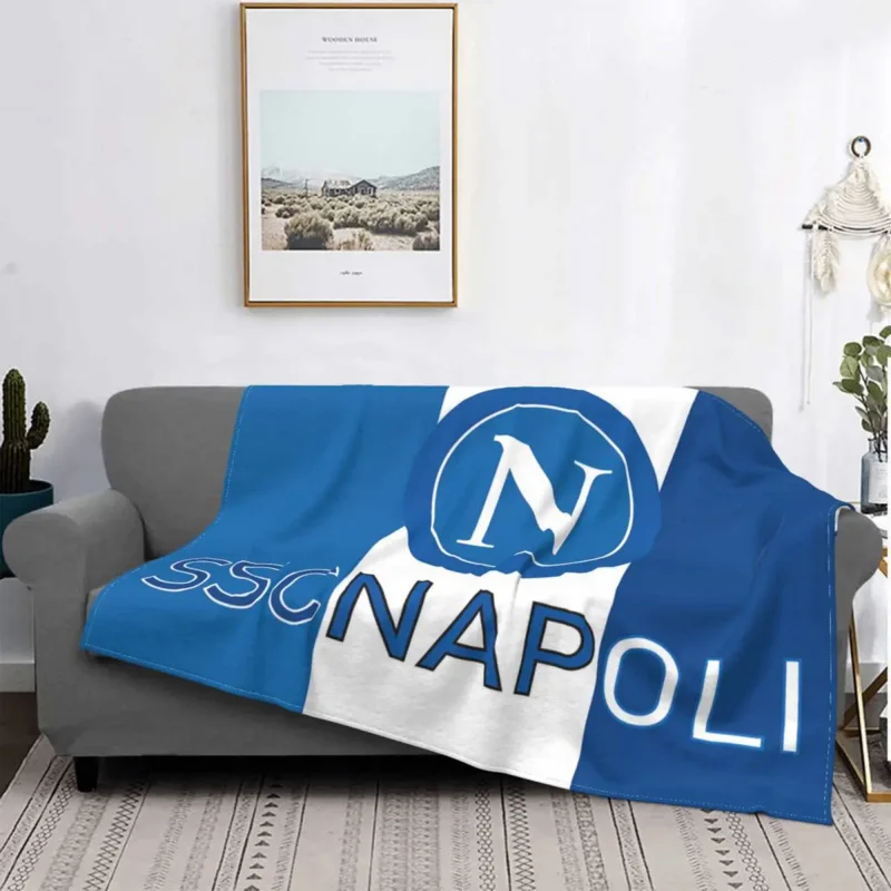 

Football Ssc Naples Coral Fleece Plush Throw Blankets Blankets for Sofa Couch Soft Plush Thin Quilt