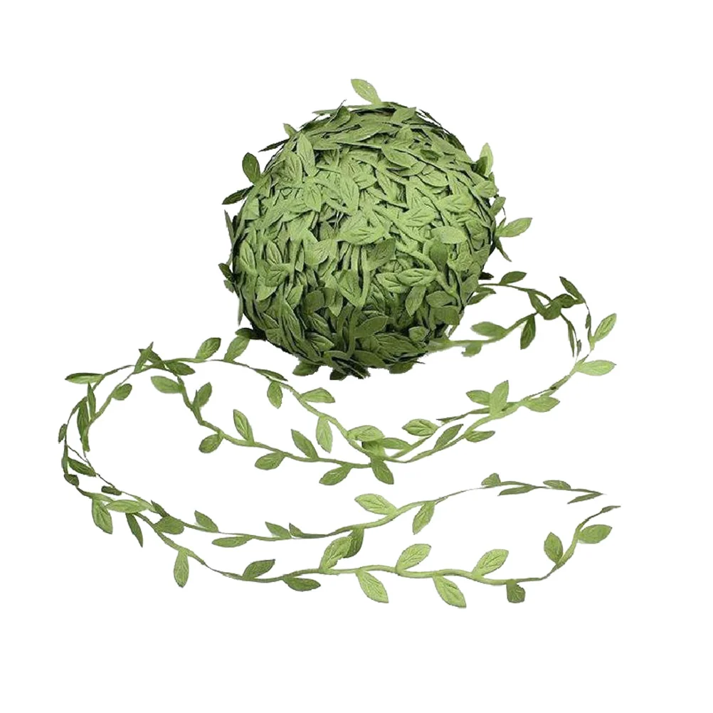 

Leaves Artificial Decorative Wreath Greenery Garland Vine Green Wall Wedding Accessory Ribbon Balloon Tails Tassel Leaf Ribbo