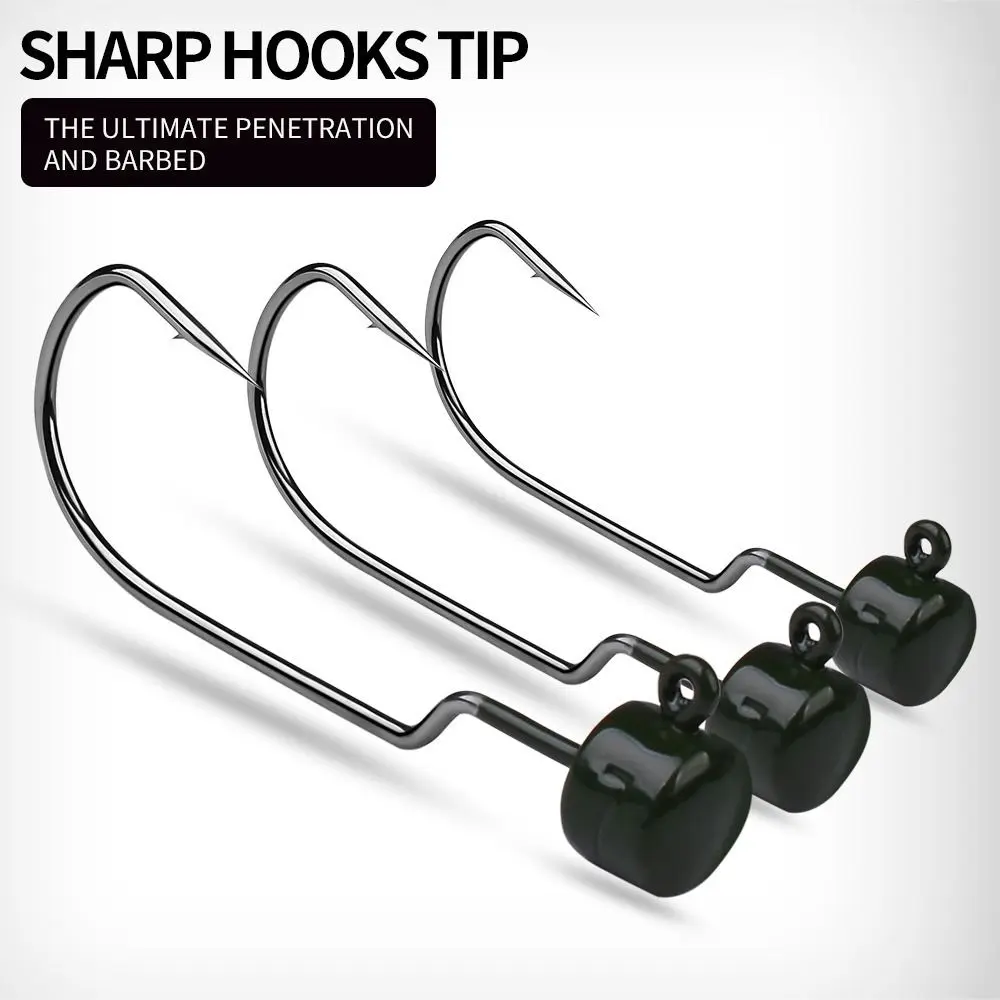 

Hot Sharp Perforated 3.5g 5.0g 7.0g Jig Head Hook Jigging Bait Barb Durable Head