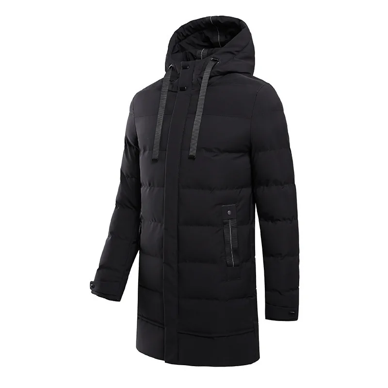 2022 Winter New Men's Hooded Mid-length Down Padded Jacket Casual Padded Jacket for Men