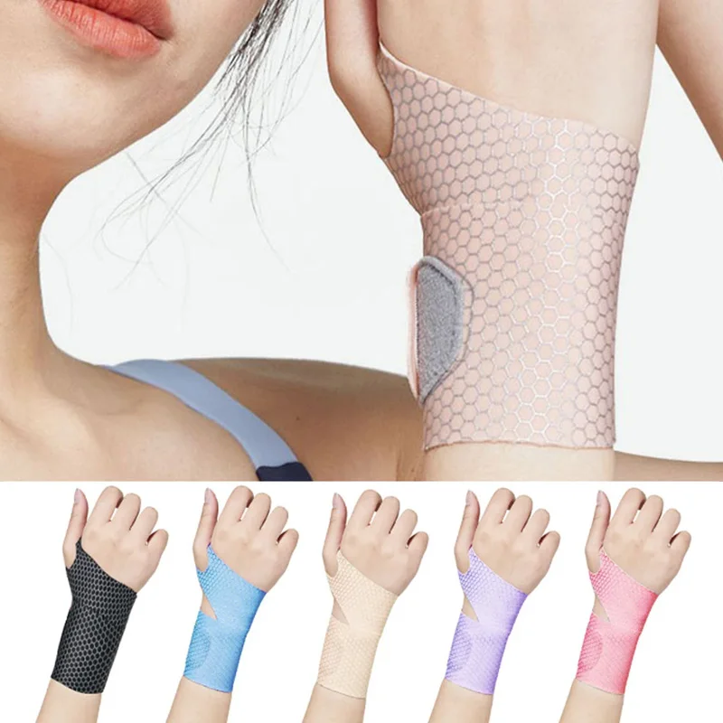 

1/2PCS Adjustable Wristbands Safety Wrist Support Bracer Gym Sports Wristband Carpal Protector Breathable Injury Wrap Band Strap