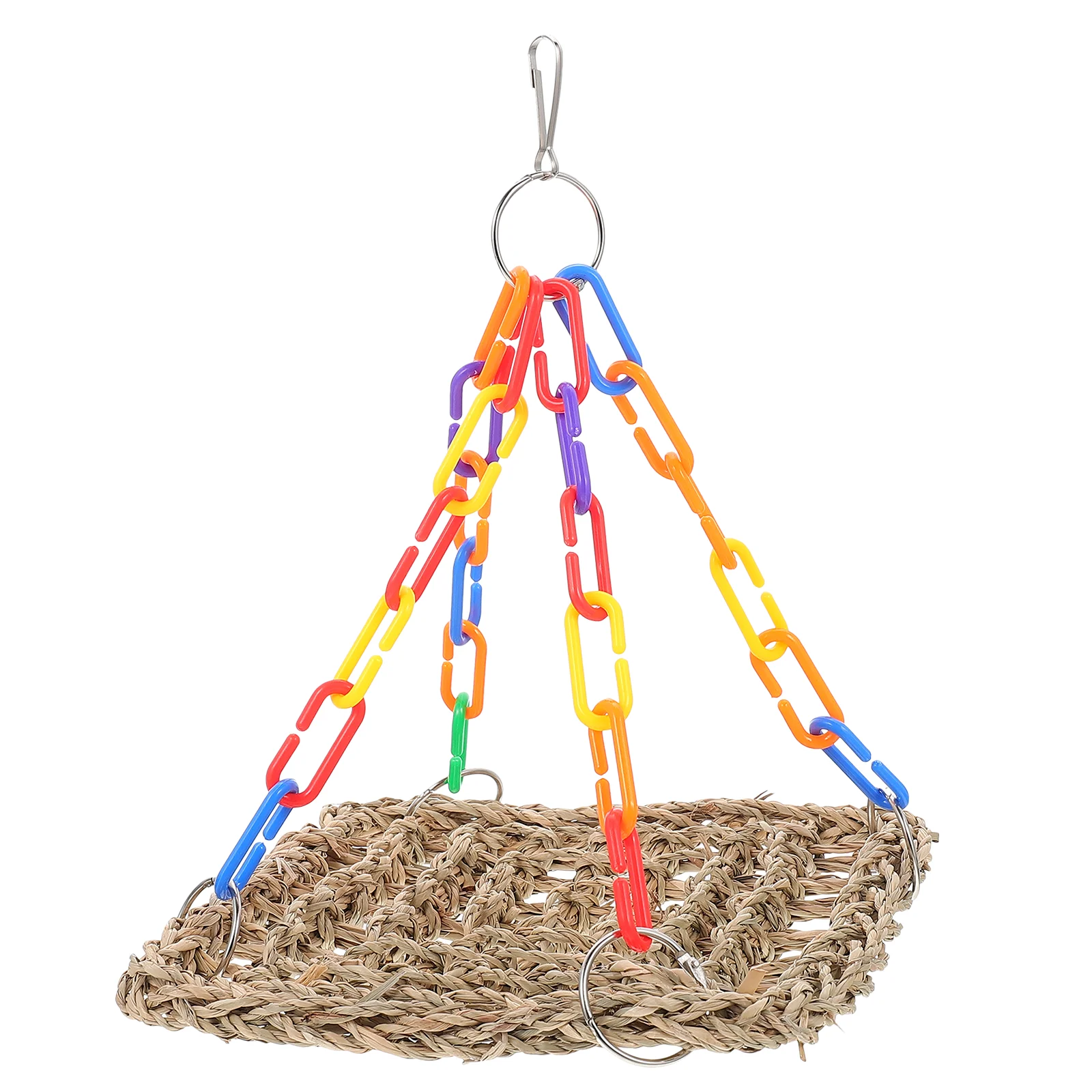 

Bird Toys Swing Toy Parrot Accessories Chicken Coop Hammock Seagrass Cage Climbing Parakeet Hanging Chewing Cockatiel Perch Mat