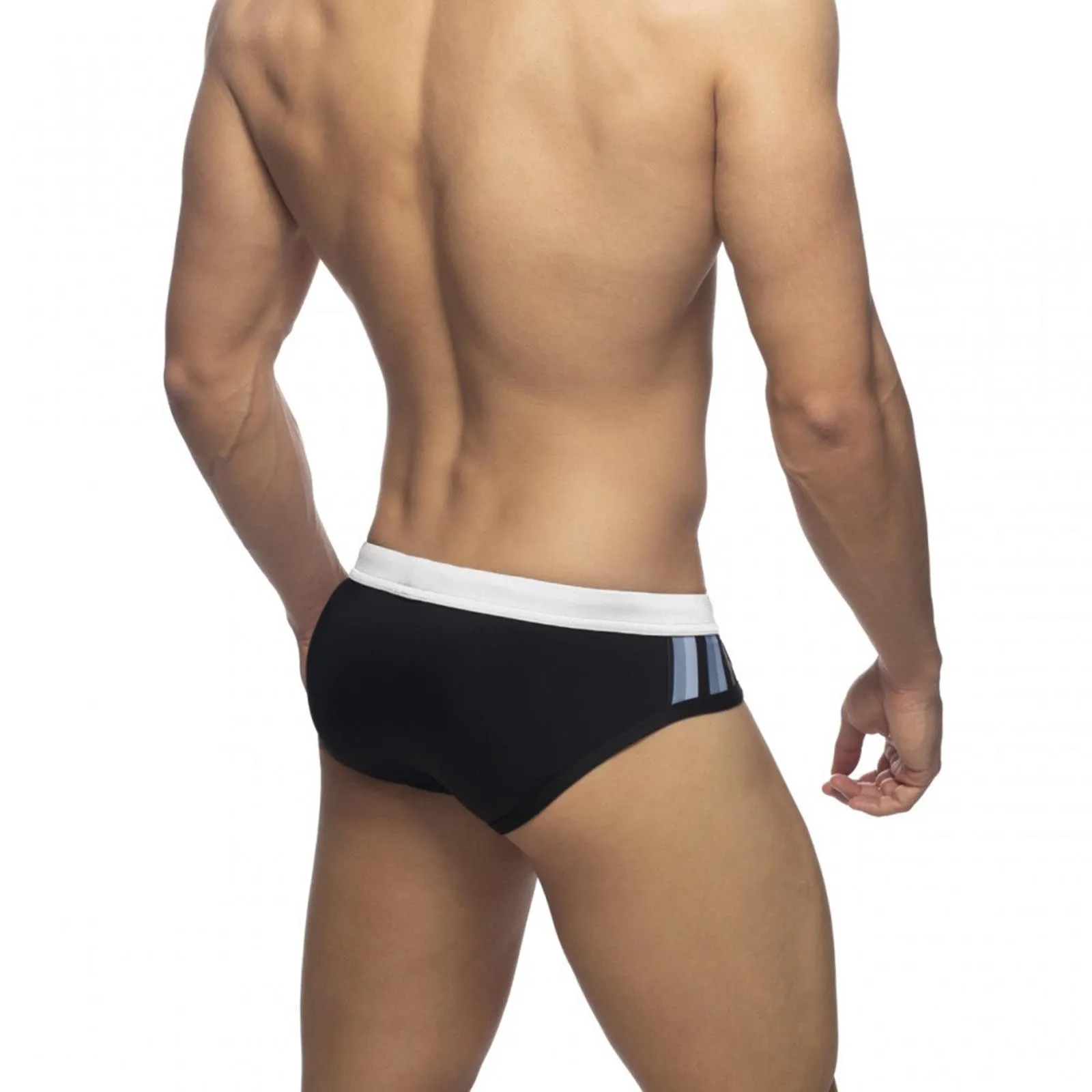 

Men's Sexy Comfortable Swimwear Underpant Bodybuild Gradient Trunks Beach Swimming Short Elastic Boxer Lined Board Shorts Men
