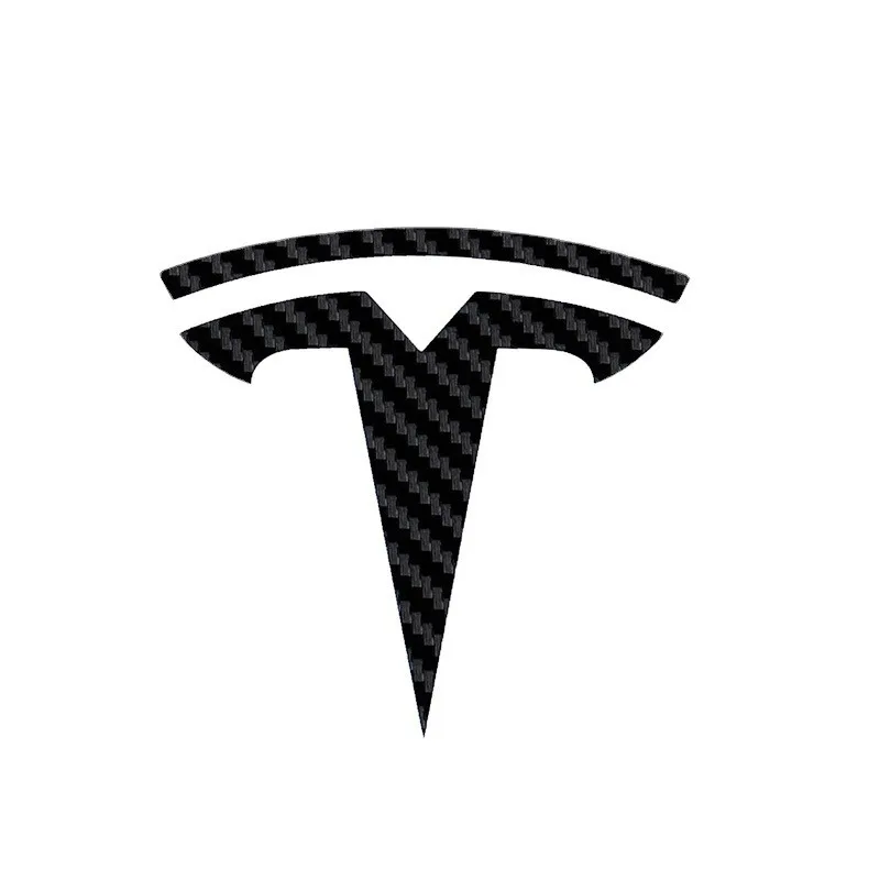 

Чехол с логотипом переднего и заднего автомобиля Tesla Model 3, модель S, Mode Y 2016-2019, текстура из АБС-углеродного волокна