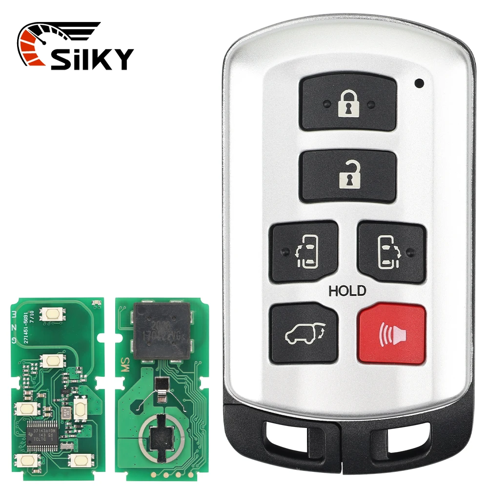 SilKY 6-кнопочный смарт-брелок с дистанционным управлением для Toyota Sienna Van Key HYQ14ADR