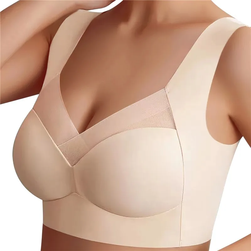 

Women Sexy Bras Ice Silk Intimates Push Up Underwear Urtal Thin Beauty Back Bralette Emulsion Pad Sleep Lingerie Soutien Gorge
