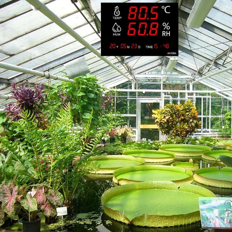 

Large Screen Thermometer Household Greenhouse Temperature Humidity Meter