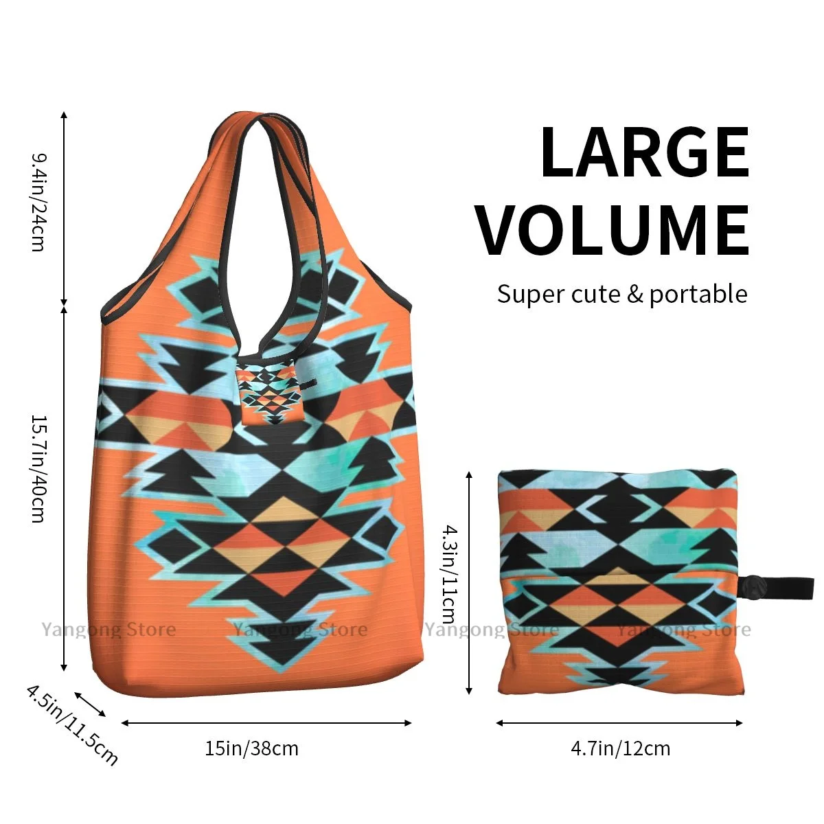 Складная сумка для покупок Navajo Aztec оригинальное индийское этническое