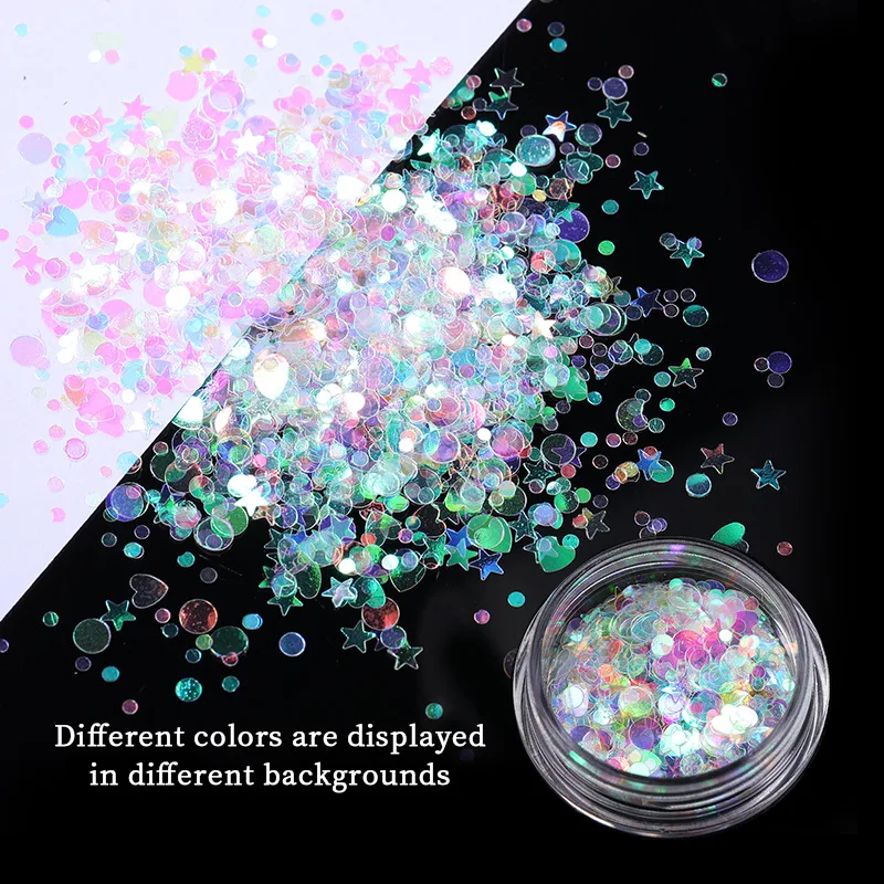 

Лазер Аврора Русалка Фольга для ногтей Звезда Сердце неправильное искусство наклейки слайдер рисунок ногтей художественная Наклейка Маникюр наконечник Декор