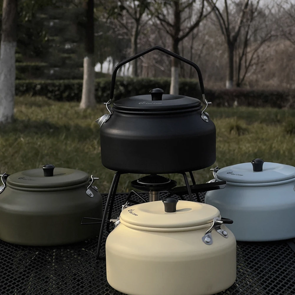 

Портативный походный чайник с изолированной ручкой, утолщенное дно, объем 900 мл, для улицы