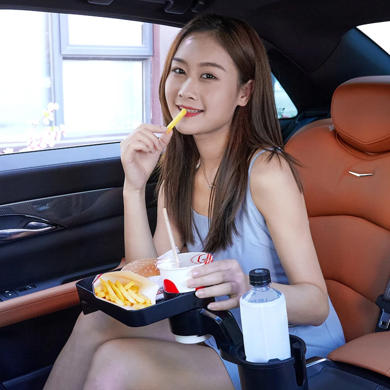 

New car 360-degree rotating tray tray car drinks coffee burger water cup position shelf small table car shelf