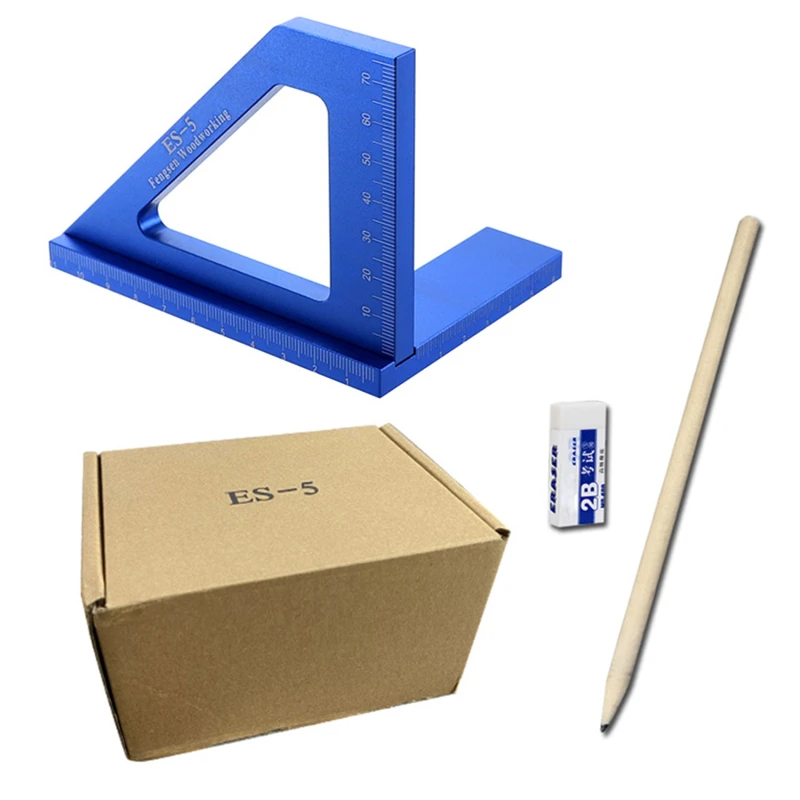 

Woodworking Square Protractor Aluminum Alloy Miter Triangle Ruler High Precision Layout Measuring Tool For Engineer Carpenter