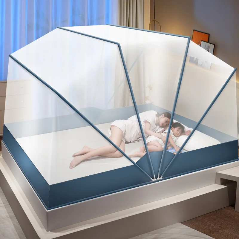 Складная противомоскитная сетка без дна для дома легко устанавливается