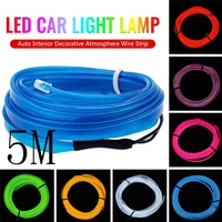new 5m 12v led car light lamp flexible auto interior decorative atmosphere wire strip cold led light fit all dc 12v cars