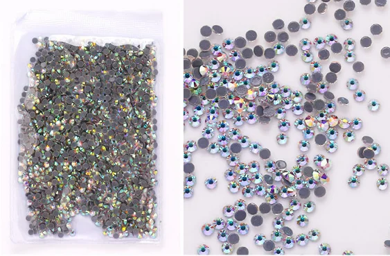

ss3-ss34 White AB All Sizes Iron On Rhinestones/Flat Back Nail Art Hot Fix Crystal Rhinestones Strass Sewing & Fabric Garment