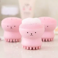 octopus shape silicone face cleansing brush face washing product pore cleaner face exfoliator cleaning brush massage wash pad
