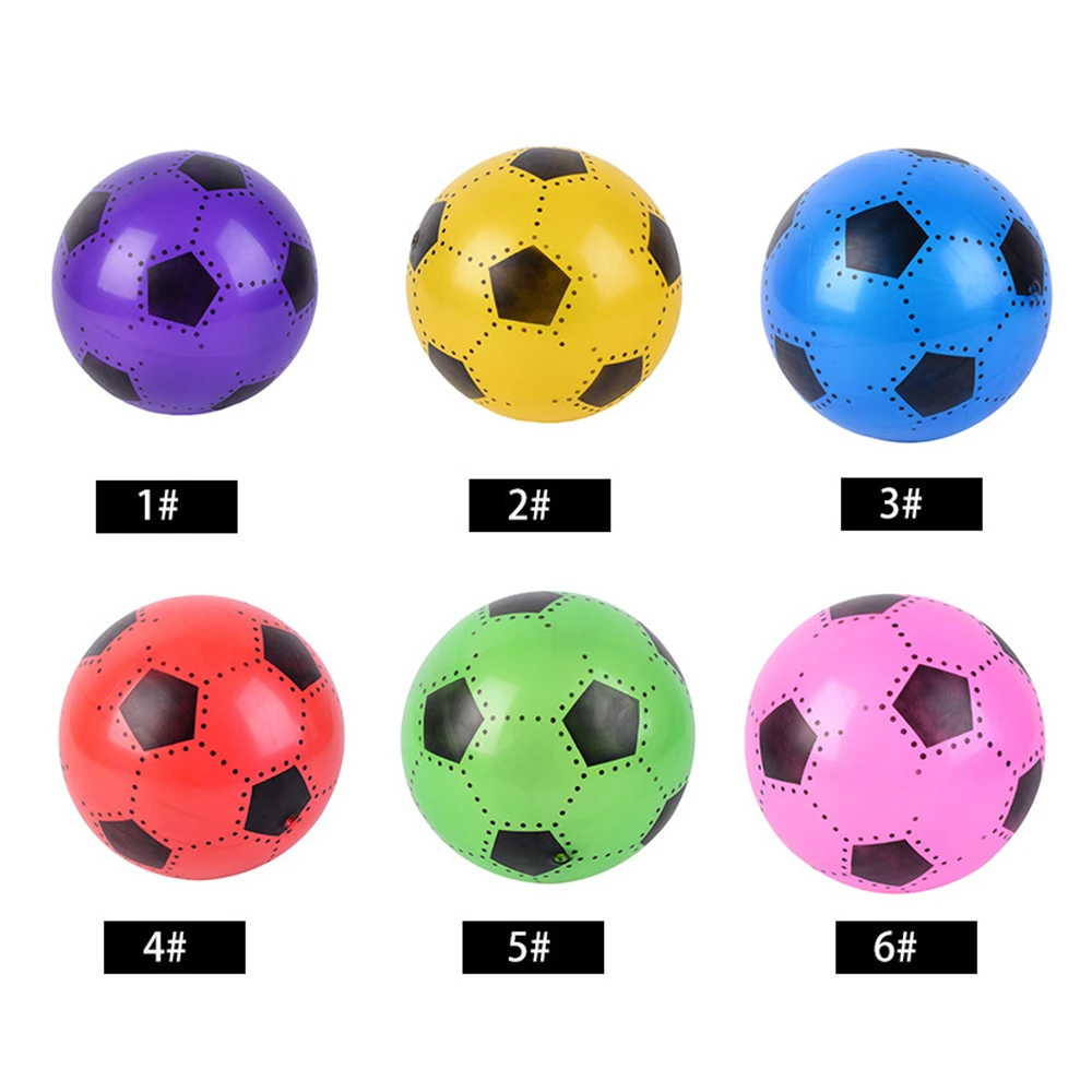 

Football PVC Inflatable Toy Ball Kindergarten Children's Patted Elastic Small Leather Ball Multi-color Optional Beach Ball
