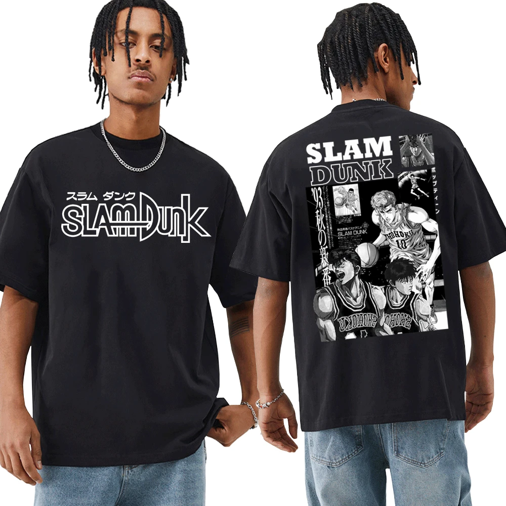 

Japanese Anime Slam Dunk Sakuragi Hanamichi Kaede Rukawa T-shirt Men Women Shohoku Basket Ball Team Graphic T-shirt Short Sleeve