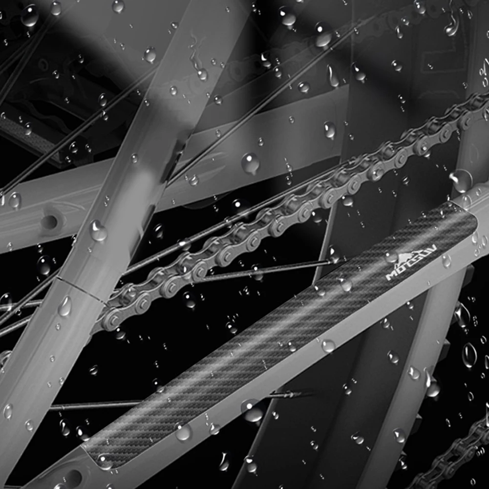 1x Защита для велосипедной цепи черный протектор из углеродного волокна рамы