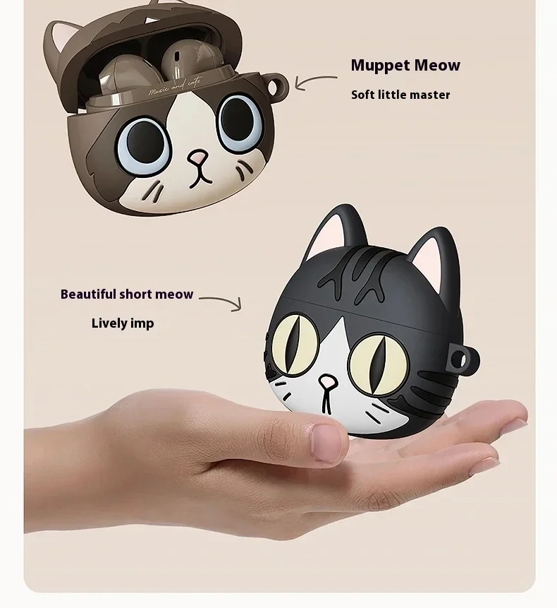 Bluetooth наушники Zero Cat беспроводные наушники-вкладыши милые Kawaii долговечные