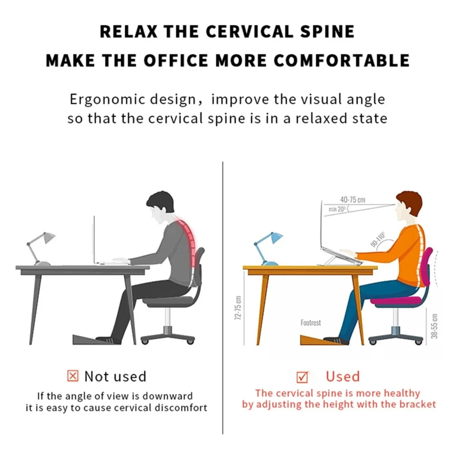 Подставка для ноутбука алюминиевый держатель планшета регулируемый портативный