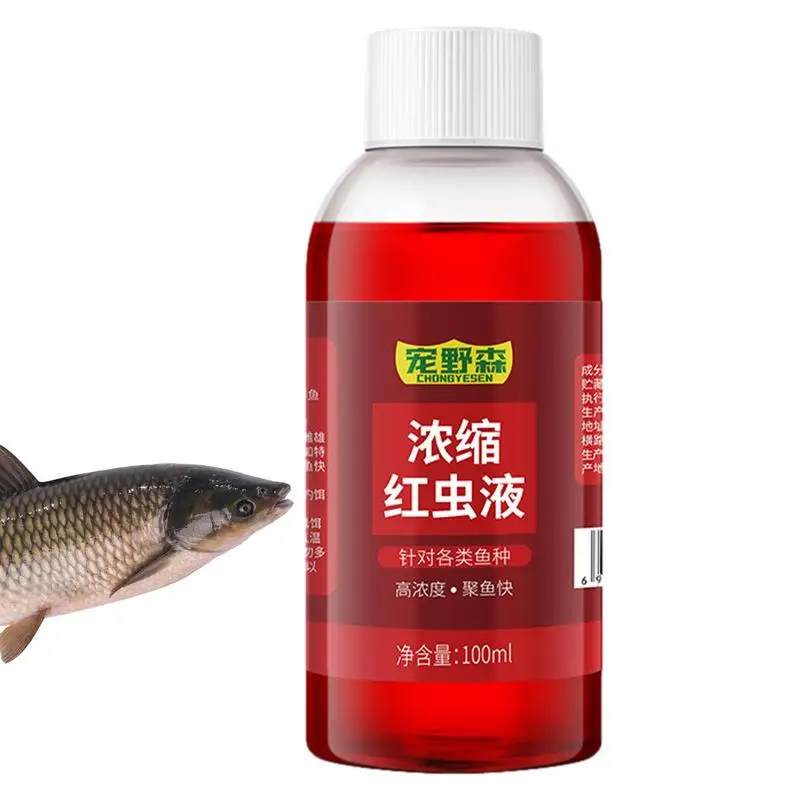 

Concentrated Red Worm Liquid 100ml Fish Bait Additive Fishing Lures Baits Attractant Enhancer Lure Tackle Liquid For Trout Cod
