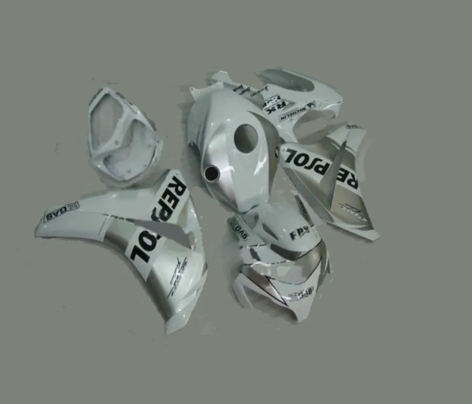 

Injection Complete Fairings For Honda CBR1000 CBR1000RR 08 09 10 11 2008 2009 2010 2011 Silver white repsol
