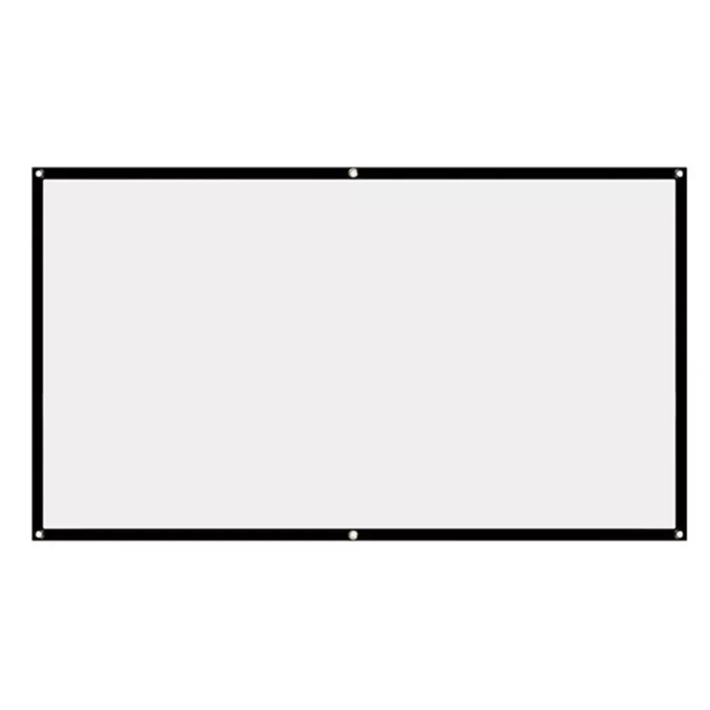 

Soft 16: 9 Projection Screen Cloth 4K 3D HD Projector Movie Outdoor Screen 60/72/84/100/120/150 inch Foldable for Home Camping