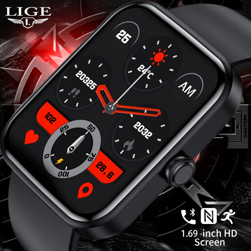 

Смарт-часы мужские с функцией измерения ЭКГ и NFC