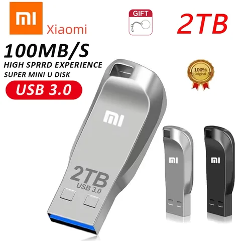 MIJIA 2ТБ металлический USB-накопитель