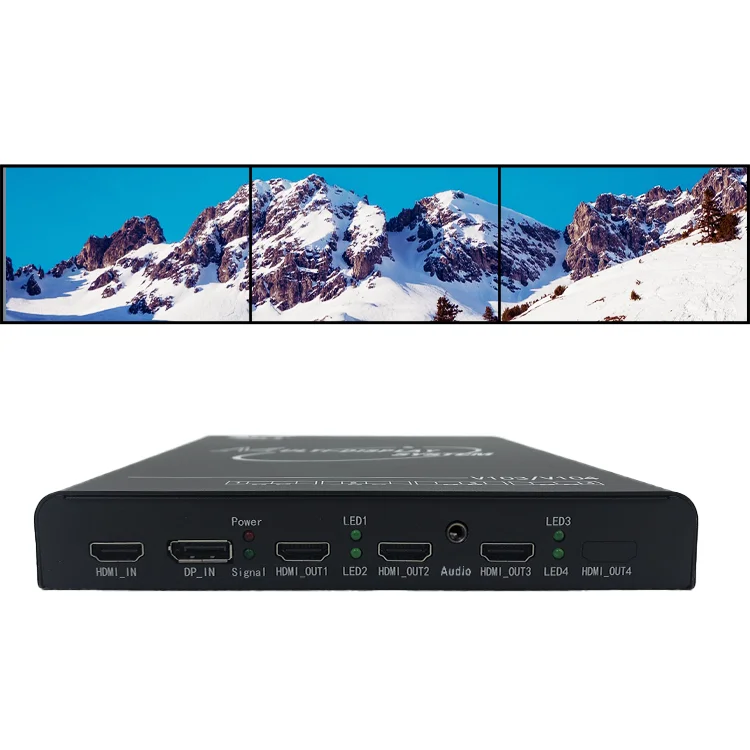 Фото Промышленный адаптер для дисплеев: режимы сопряжения, вход HDMI/DP, 3 выхода HDMI, защита от ЭСР 16 кВ, гарантия 1 год №5