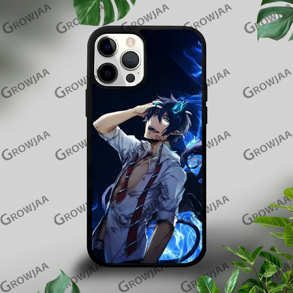 Blue E-Exorcist Cartoon Anime Phone Case For iPhone 16 15 14 13 12 11 Pro Xs Max Mini Plus Celulares Hard Funda
