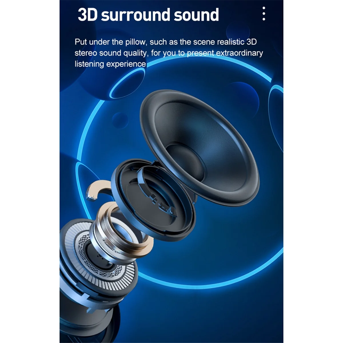 Под подушку Bluetooth-динамик Звуковая костная проводимость Перезаряжаемая