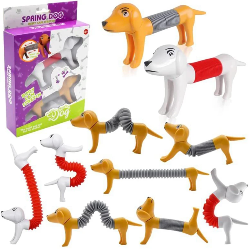 

Anti Stress Telescopic Pop Tube Fidget Tubes DIY Retractable Dog Stress Reliever Toys for Special Needs Adhd Autism Children