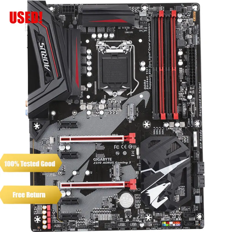 Материнская плата Gigabyte Z370 AORUS Gaming 3 Intel LGA1151 ATX 2xM.2 с фронтальным USB 3,1 RGB Fusion Fan Stop Crossfire