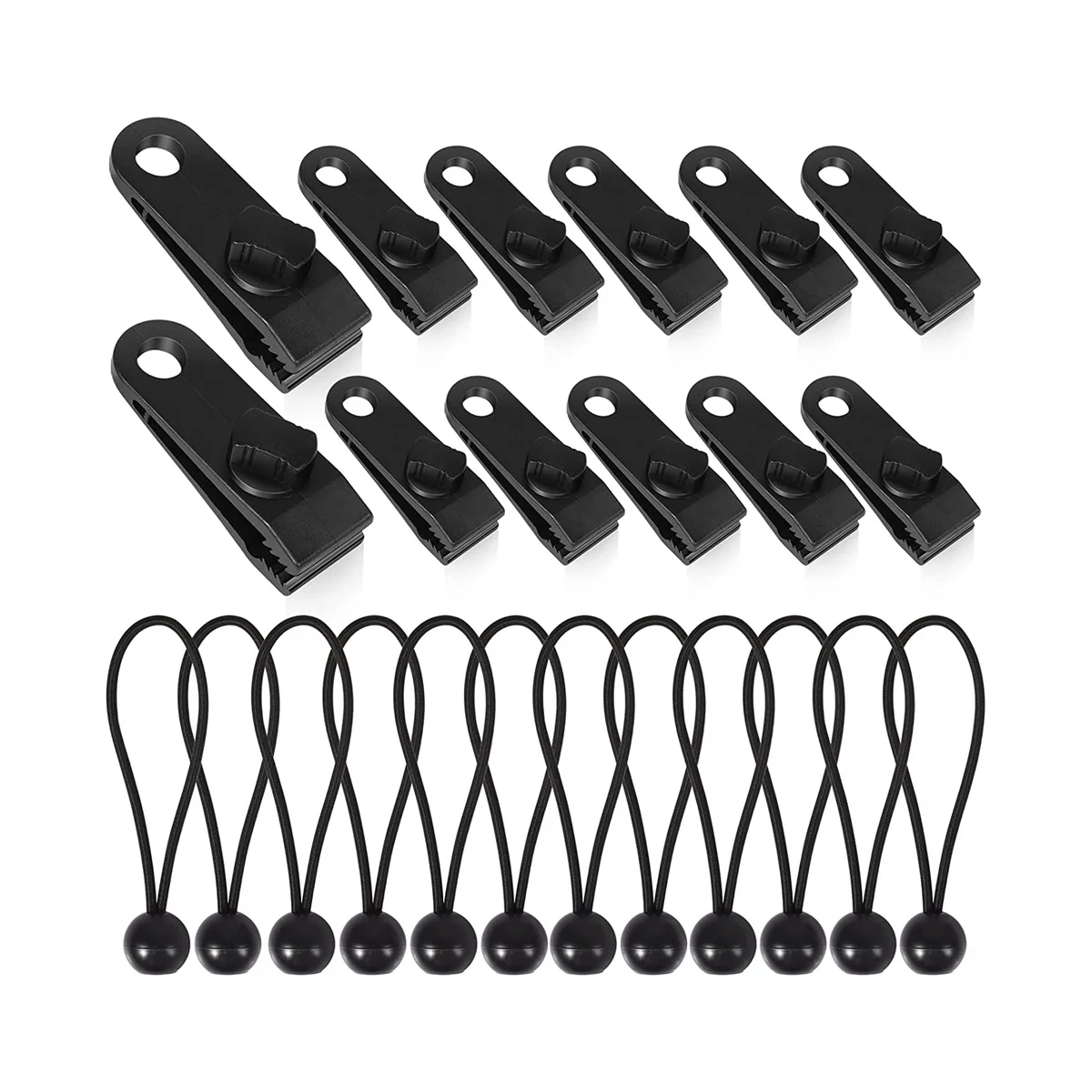 

24 PCS Tarp Clips Heavy Duty Lock Grip Awning Clips,Tarp Tarp Fasteners,Tent Clips Pool Awning Cover Bungee
