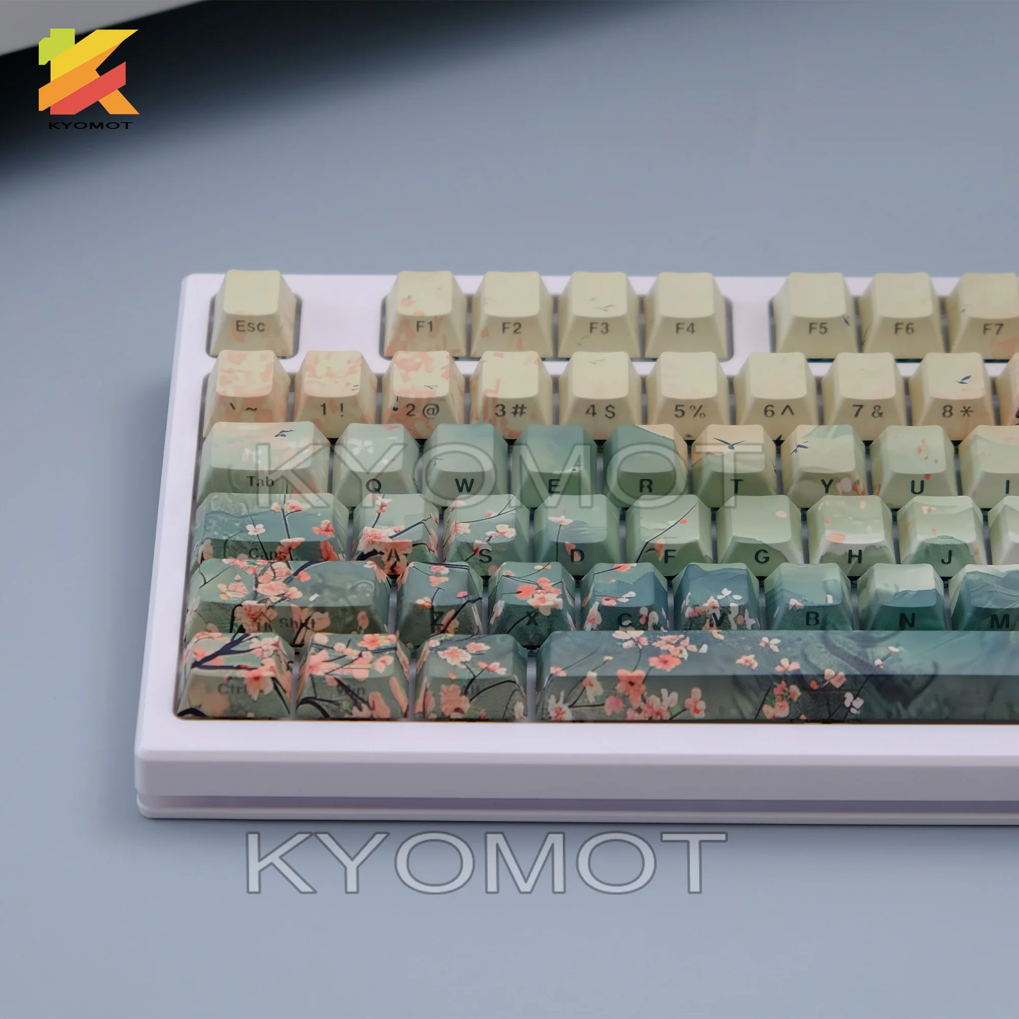 135 клавиш/набор тема раскраски тушью колпачки для клавиш из ПБТ с двойным