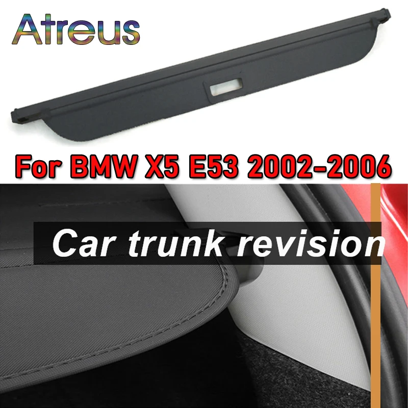 1set Trunk Parcel Shelf Cover for BMW X5 E53 2002 2003 2004 2005 2006 Retractable Rear Racks Spacer Curtain Accessories